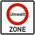 Neues Verkehrsschild Umweltzone.